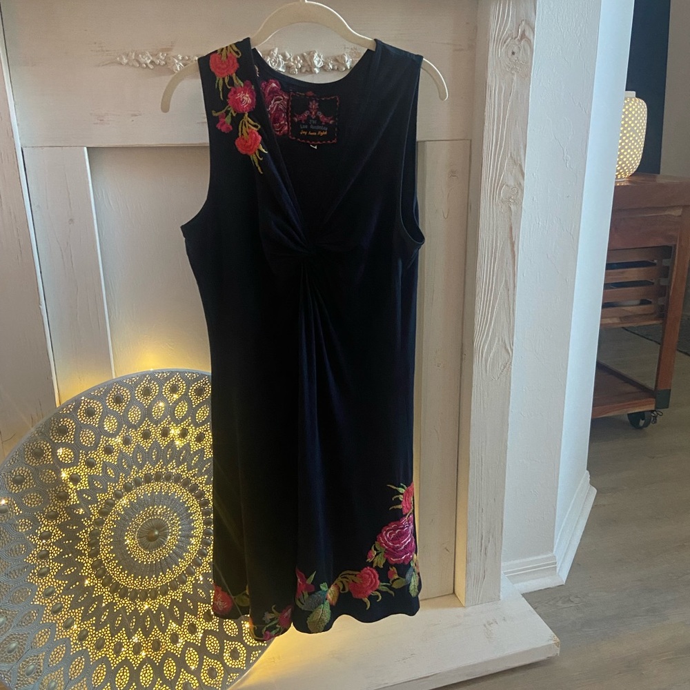 Johnny Was embroidered cotton dress
